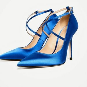 Zara satin heels